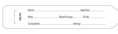 Patient Id band White India